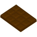 Stampo in policarbonato per tavoletta di cioccolato dal peso di 6 g e lunga 4 cm, larga 3 cm ed alta 0,5 cm