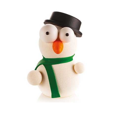 Kit Mr Snow Pupazzo di Neve di cioccolato: 4 stampi termoformati 3D da Silikomart Kit Mr Snow Pupazzo di Neve di cioccolato: 4 stampi termoformati 3D da Silikomart