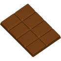 Tavoletta rettangolare 25 g stampo cioccolato policarbonato a quadretti lisci 75x53xh5,8 mm