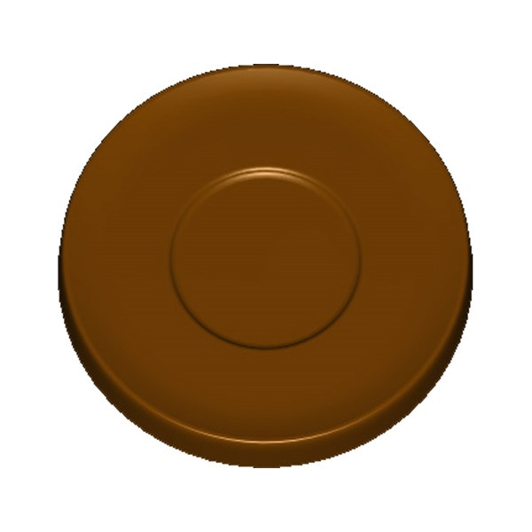 Stampo in policarbonato per 3 piatti in cioccolato da the di ø80xh5 mm e peso 20 g