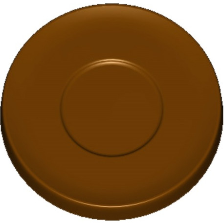 Stampo in policarbonato per 3 piatti in cioccolato da the di ø80xh5 mm e peso 20 g