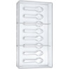 Stampo policarbonato cucchiaino caffè 4 cucchiaini di cioccolato 77x19xh5,5 mm 4 g