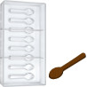 Stampo policarbonato cucchiaino caffè 4 cucchiaini di cioccolato 77x19xh5,5 mm 4 g