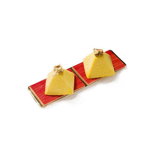 Stampo mini dessert piramidi 3,6x3,6 x h 2,2 cm o mini dessert Pyramids in silicone, SF008 da Silikomart