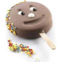 GEL07 Mr Funny Silikomart – Stampo Gelati Faccina Sorridente in Silicone con Vassoio