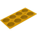 Stampo Canestrello 15 o Capasanta in Silicone Giallo da Silikomart Linea Naturae