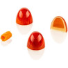 Kit Dome 01 cupole ripiene: CH030 stampo Tritan per 24 cioccolatini forma cupola + stampo silicone per inserti da Silikomart