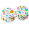 Set di 36 pirottini per muffin in carta forno con decoro uova e coniglio di pasqua di ø5xh3,2 cm da Decora