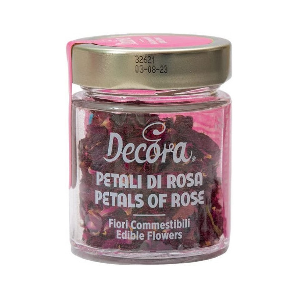Petali di Rosa Edibili Decora (4 g) | Fiori Commestibili Rosa e Giallo per Decorazioni Dolci e Salate