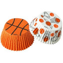 Set di 36 pirottini muffin Basket, da Decora, in carta con decori a tema gioco del basket di ø5xh3,2 cm