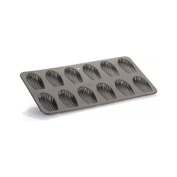 Stampo 12 maddalene o Madeleines da 7 cm, teglia in alluminio antiaderente da Vespa dolci forme
