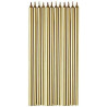 Set 12 Candeline Mezzo Stelo Oro: candele lunghe 6 cm colore oro da Wilton Set 12 Candeline Mezzo Stelo Oro: candele lunghe 6 cm colore oro da Wilton