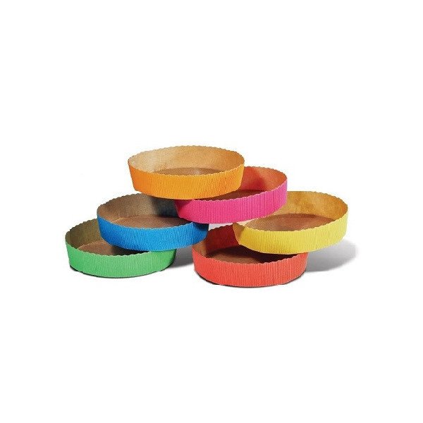 Kit 30 stampi crostatine in carta forno in colori assortiti da 10 cm