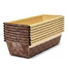 25 Stampi plum-cake in carta da forno da 20x6,5xh4,5 cm per torte da 300 g