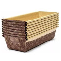 25 Stampi plum-cake in carta forno da 22,5x7xh6,5 cm per torte da 400 g
