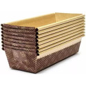 20 Stampi plum-cake in carta forno da 26x6,5xh5,5 cm per torte da 500 g