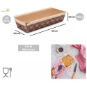 20 Stampi plum-cake in carta forno da 26x6,5xh5,5 cm per torte da 500 g
