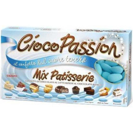 Confetti Ciocopassion Mix Patisserie celeste ai gusti dei dolci di pasticceria in confezione da 1 Kg di Crispo Confetti Ciocopassion Mix Patisserie celeste ai gusti dei dolci di pasticceria in confezione da 1 Kg di Crispo