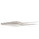 Pinzetta angolare in acciaio inox lunga 14 cm da cucina per uso alimentare