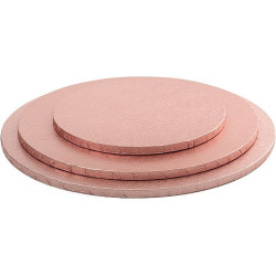 Sottotorta Rigido Tondo Rosa Antico Decora – Spessore 1,2 cm, Base per Torte Ø25 / 35 cm