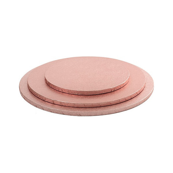 Sottotorta Rigido Tondo Rosa Antico Decora – Spessore 1,2 cm, Base per Torte Ø25 / 35 cm