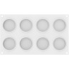 Level Up 35 Silikomart, stampo in silicone 8 tondi 64xh11 mm con cutter