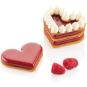 Level Hearts 35 Silikomart (80×66×H12mm) – Stampo in Silicone con Cutter per Monoporzioni Cuori a Livelli