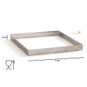 Anello micro-forato quadrato in acciaio inox, fascia di lato 7 cm da Decora, per crostatine basse