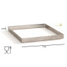 Anello micro-forato quadrato in acciaio inox, fascia di lato 7 cm da Decora, per crostatine basse