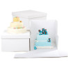 Scatola rigida con base quadrata in cartoncino bianco da 36 cm a 51 cm da Decora