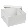 Scatola rigida quadrata per torte 36 cm altezza 25 cm in cartoncino bianco da Decora