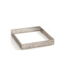 Anello micro-forato quadrato in acciaio inox, fascia di lato 7 cm da Decora, per crostatine basse