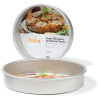 Teglia tonda liscia per torta americana in alluminio anodizzato alta 5 cm e diametro da 10 a 40 cm da Decora