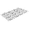Stampo Chicco di Cacao XS 12, stampo in silicone bianco per 16 frutti di cacao mini da Silikomart