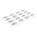 Stampo Chicco di Cacao XS 14, stampo in silicone bianco per 16 frutti di cacao mini da Silikomart