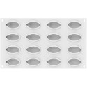 Stampo Chicco di Cacao XS 14, stampo in silicone bianco per 16 frutti di cacao mini da Silikomart