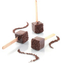 Silikomart Mini Kube01 – Stampo in Silicone per Mini Gelati su Stecco e Cioccolatini | Cubo 2×2×2cm | Set 2 Pz + Vassoio