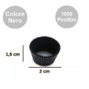 Set 1000 pirottini mini bonbon neri in carta forno di ø2xh1,5 cm ideale per presentare confetti