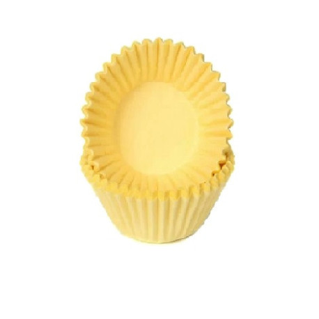 1000 Pirottini mini bon bon in carta gialla di ø2xh1,5 cm