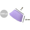 1000 Pirottini Mini Bon Bon lilla in carta diametro 2 cm altezza 1,5 cm, Ideali portaconfetti singoli