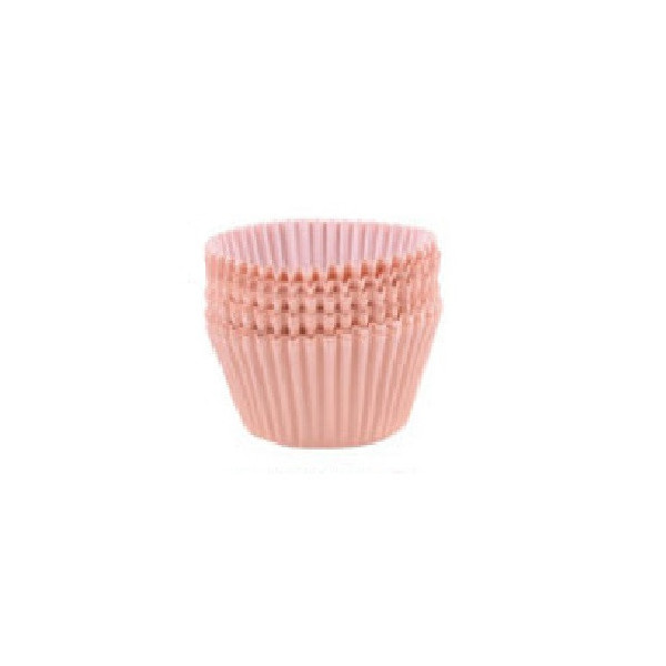 1000 Pirottini mini bon bon in carta forno color pesca di ø2xh1,5 cm