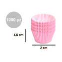 1000 Pirottini Mini Bon Bon rosa corallo in carta forno diametro 2 cm altezza 1,5 cm