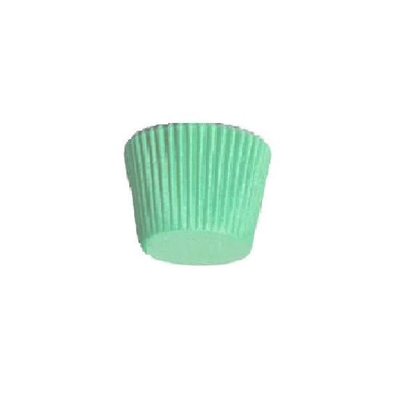 1000 Pirottini mini bon bon in carta forno di alta qualità di colore verde salvia di ø2xh1,5 cm