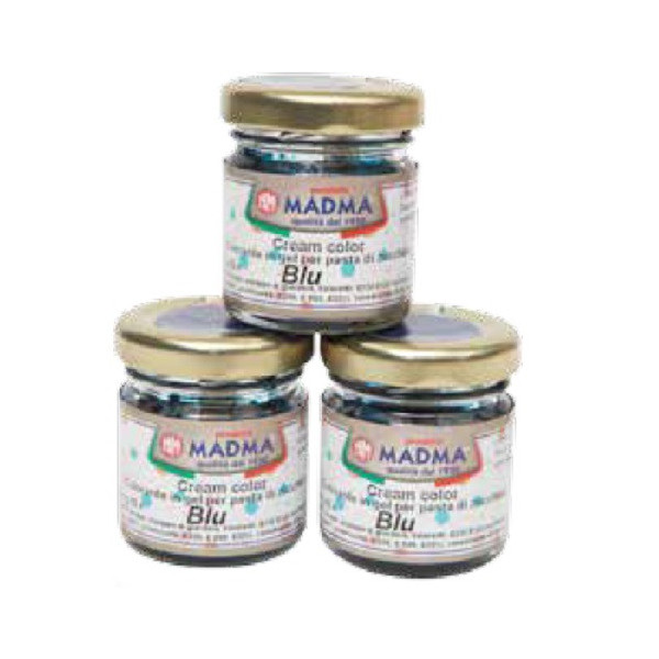 Colorante alimentare in gel blu in barattolino da 25 g, di Madma