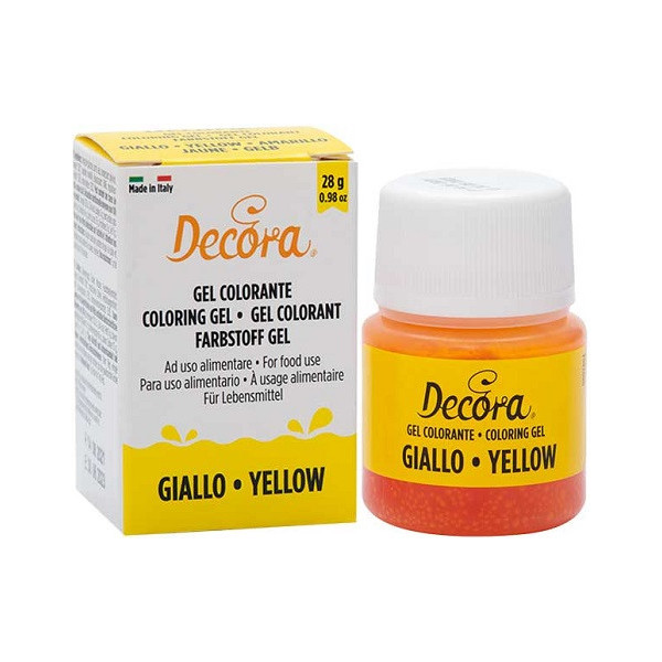 28 g Colorante alimentare in gel Giallo Decora