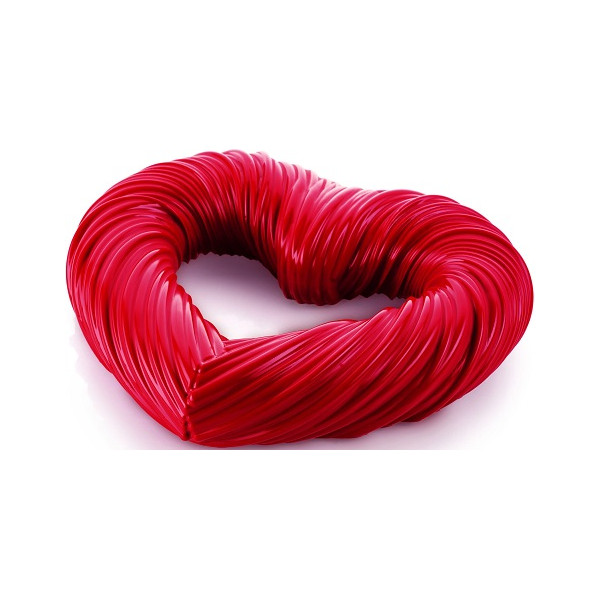 Heartbeat Silikomart: stampo in silicone cuore intrecciato, batticuore, 250x220xh52 mm