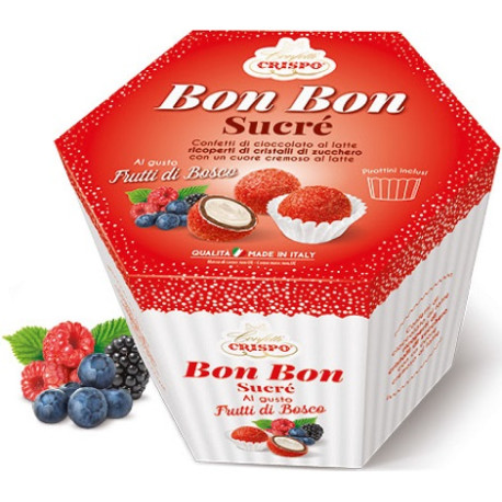 Confetti Bon Bon Sucrè Crispo Rossi ai Frutti di Bosco da 500 g Confetti Bon Bon Sucrè Crispo Rossi ai Frutti di Bosco da 500 g