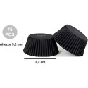 75 Pirottini Muffin in carta nera diametro 5 cm altezza 3,2 cm da Decora