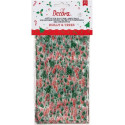 Sacchetti Natalizi Decora 'Holly & Trees' – Set 20 Bustine con Fondo a Soffietto 12,5×H24cm per Biscotti e Caramelle