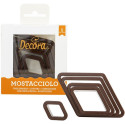 Set 5 Tagliapasta Mostaccioli (Rombo) Natalizi in Plastica | Decora per Biscotti e Dolci